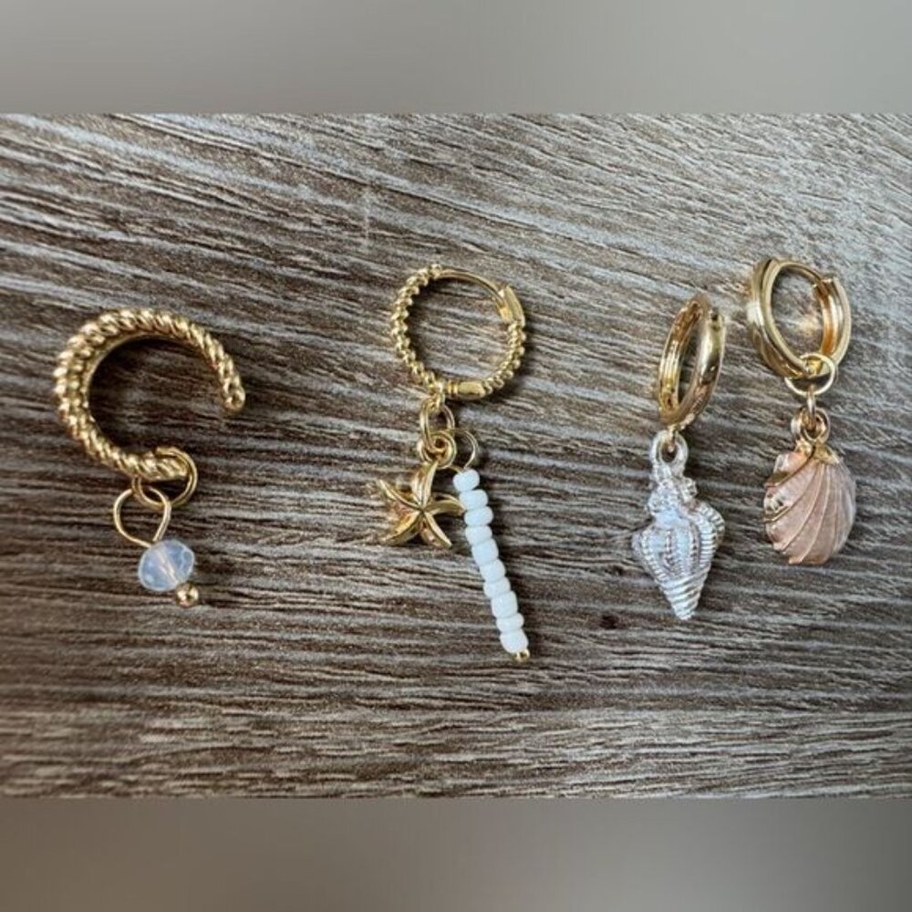 Stackable Shell Earrings A1220 - image 2